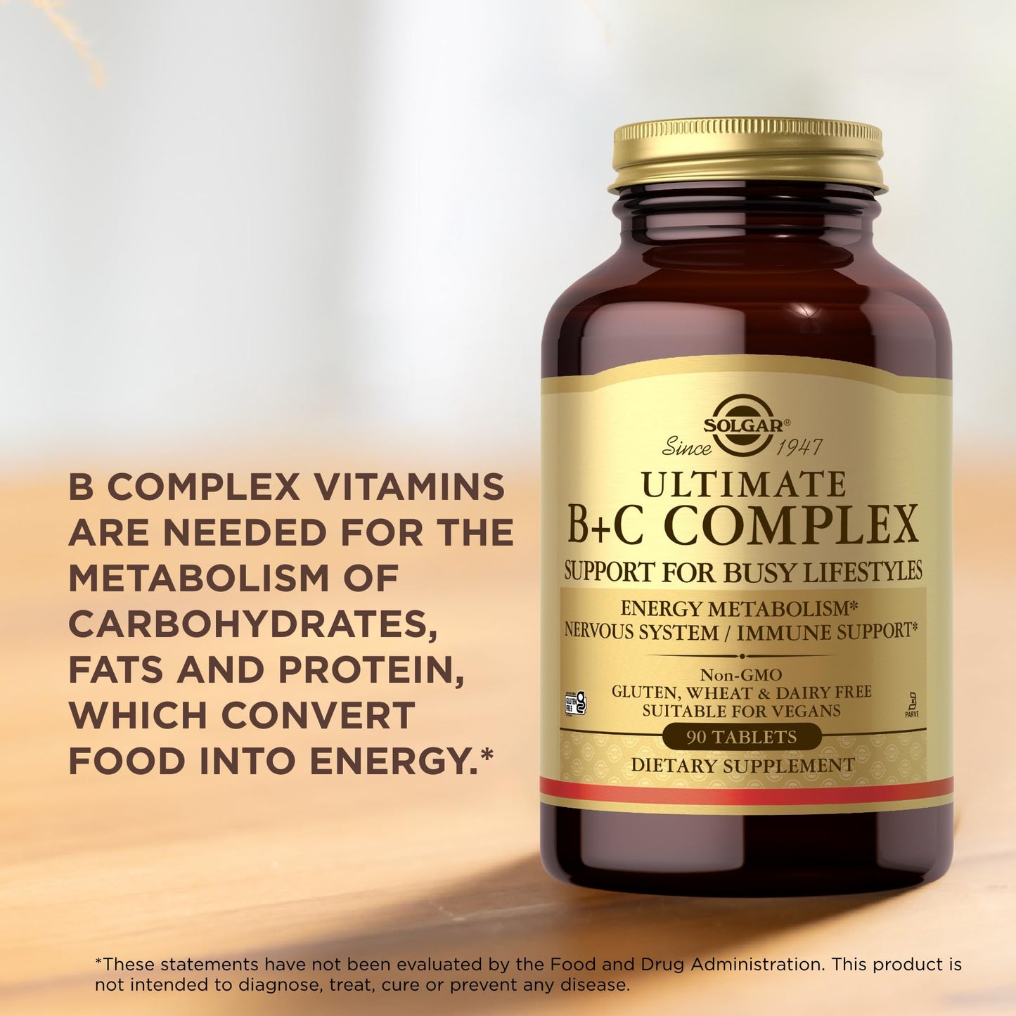 Solgar Ultimate B+C Complex Stress Formula 90 Tablets