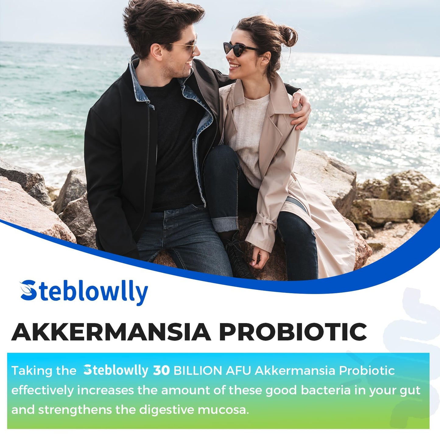 Steblowlly Akkermansia Muciniphila for Gut Health, Metabolic*, 60 Capsules