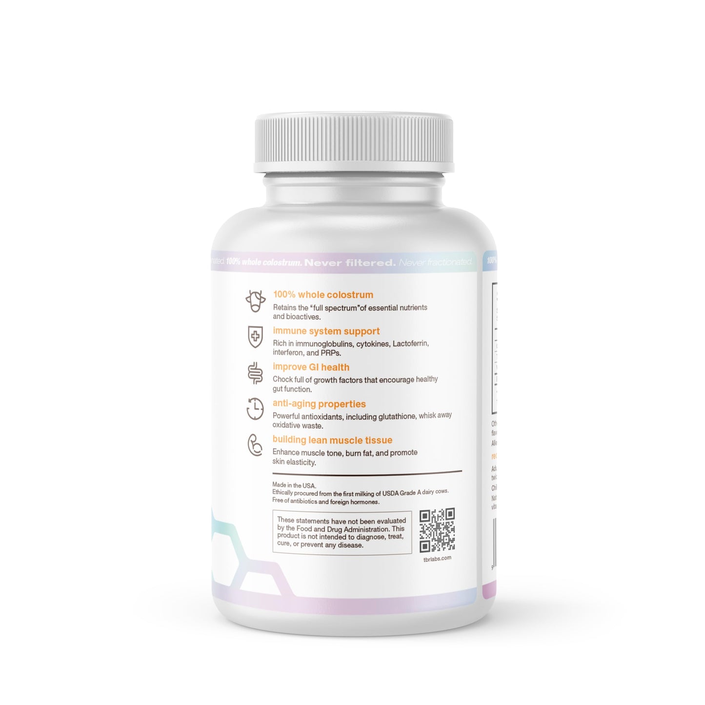 TBR Labs Bovine Colostrum Tablet, 180 Tablets, Grass-Fed
