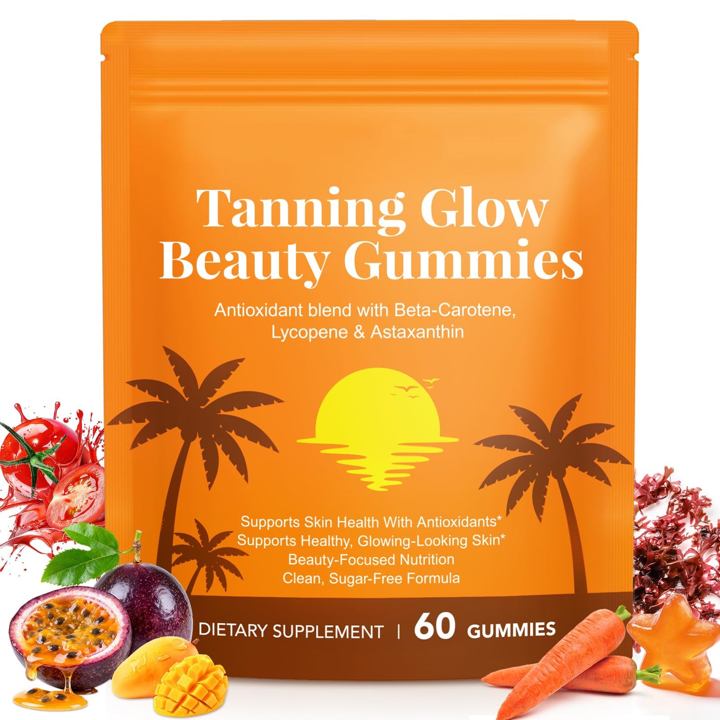 HuaangMaox Astaxanthin Tanning Gummies, 60 Count