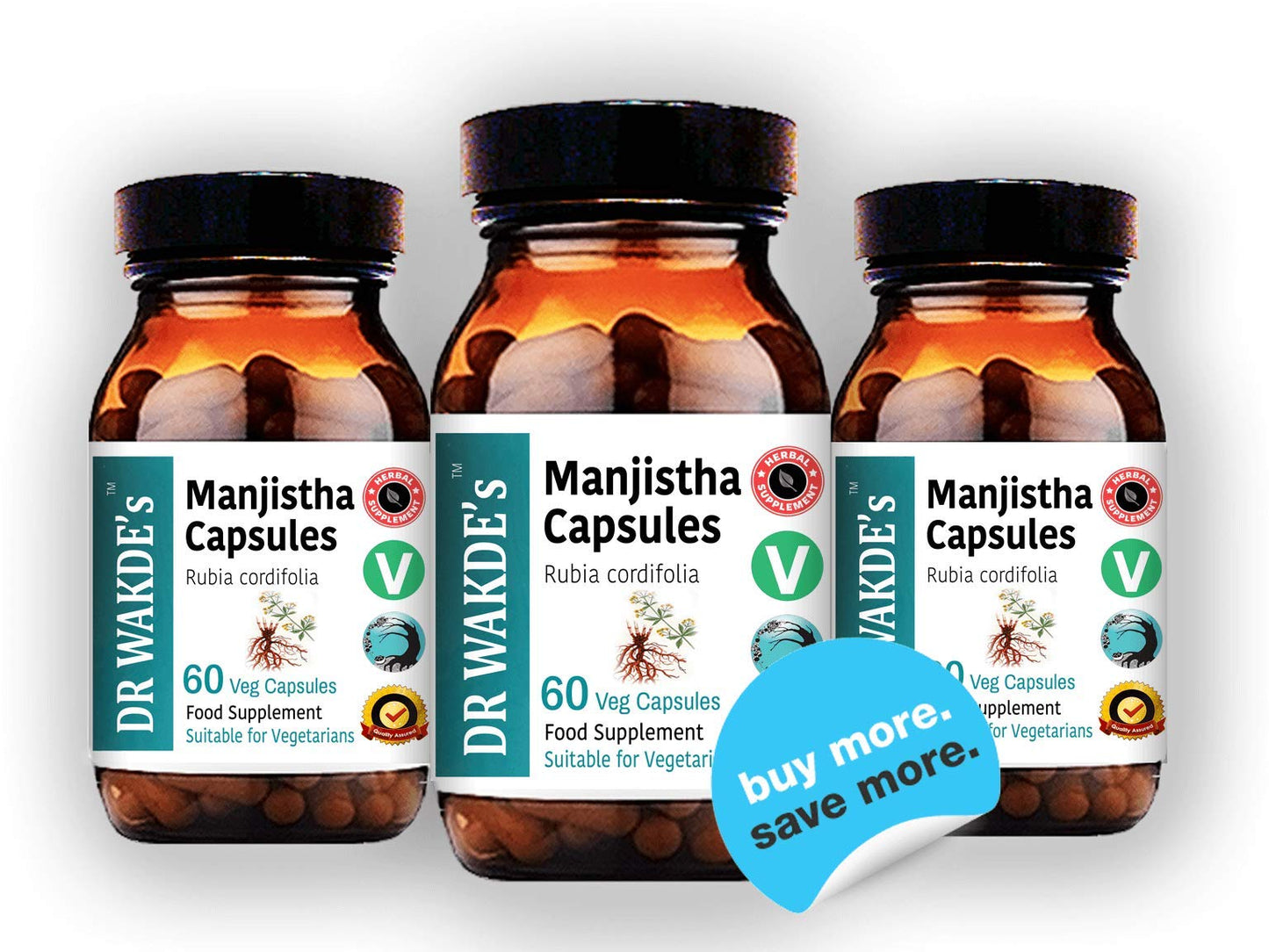 DR WAKDE'S Manjistha Capsules 60 Veg Caps