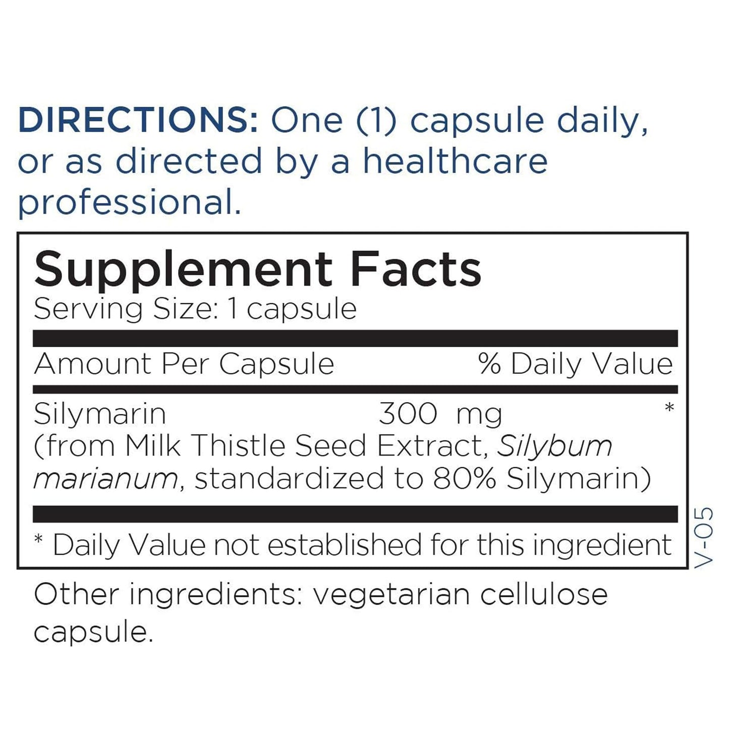 Metabolic Maintenance Silymarin 300 mg Milk Thistle Capsules 180 Count
