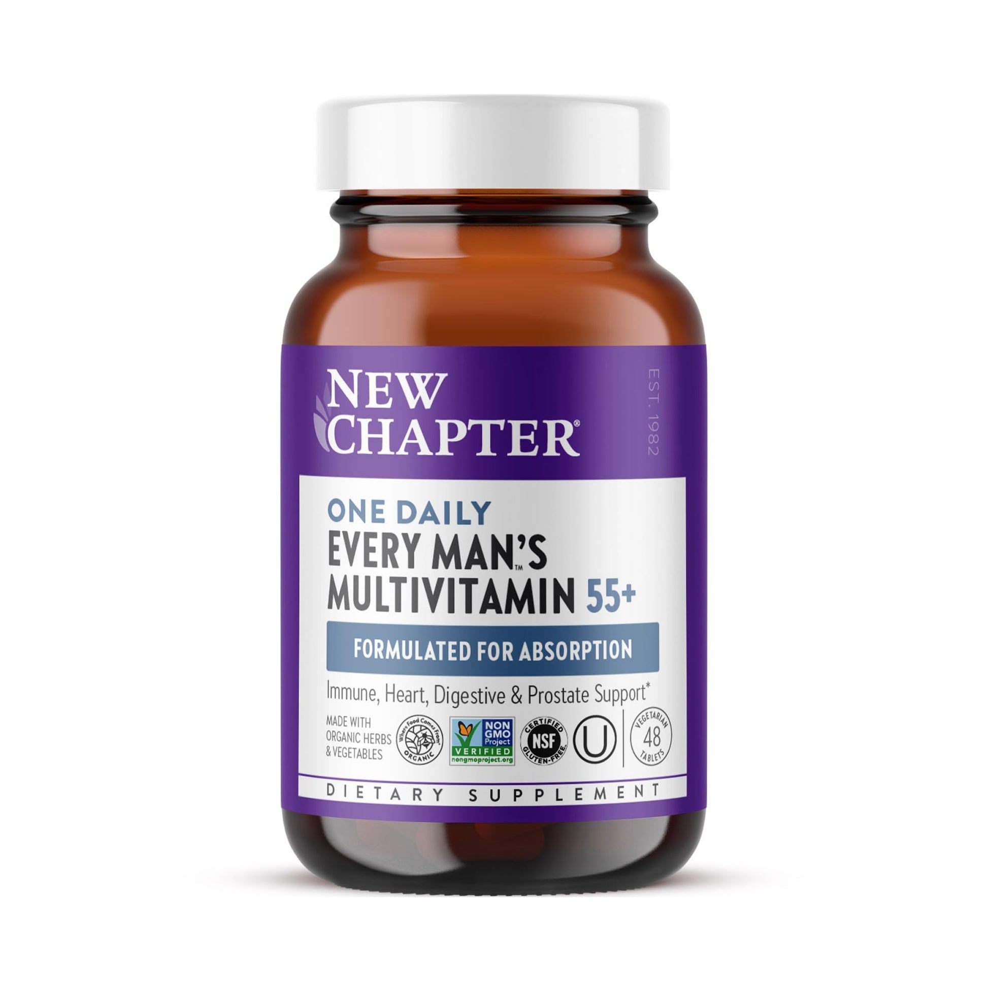 New Chapter Every Man's One Daily 55+ Multivitamin, 48 Tablets