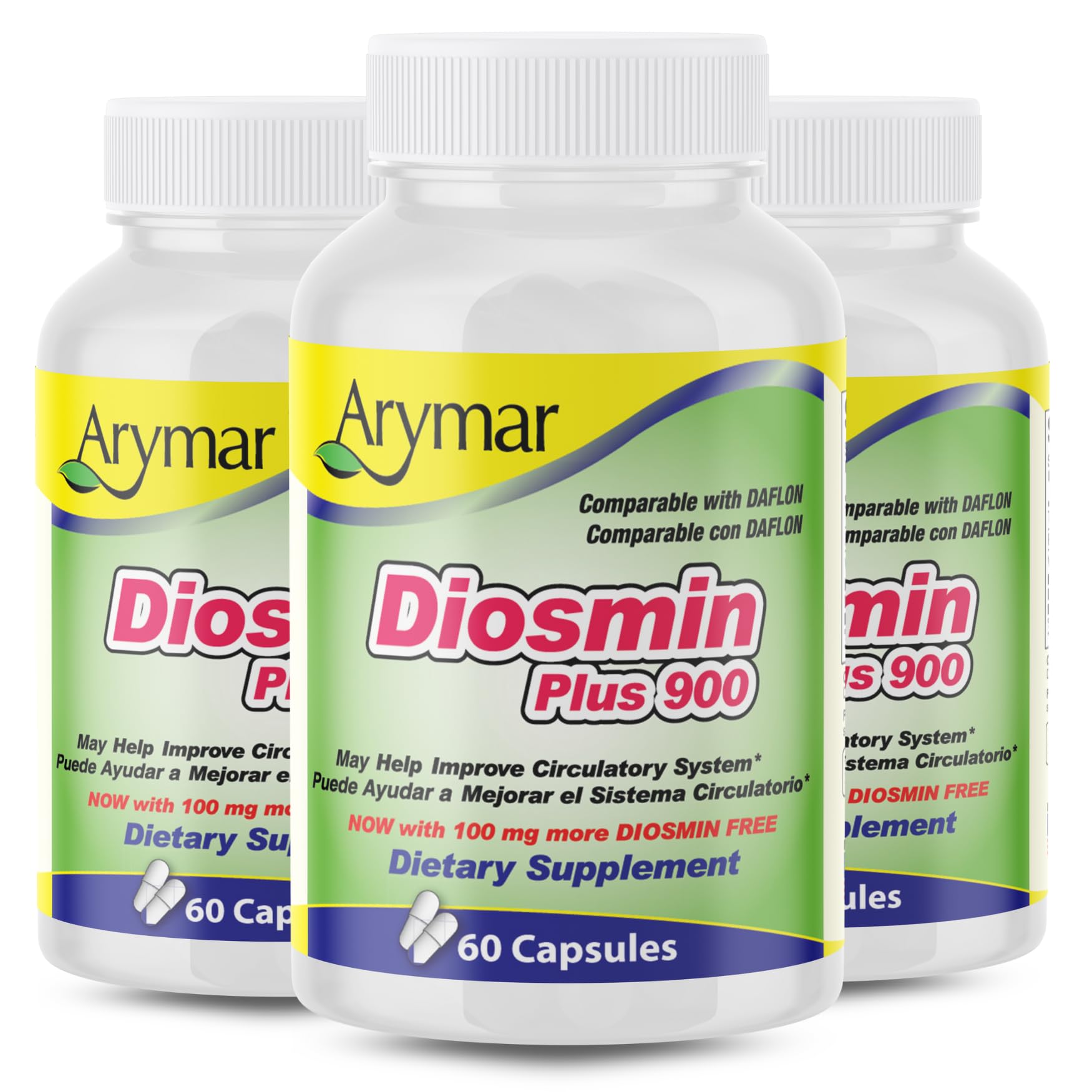 Arymar Diosmin Plus 900mg – Circulation & Vein Support, 180 Capsules