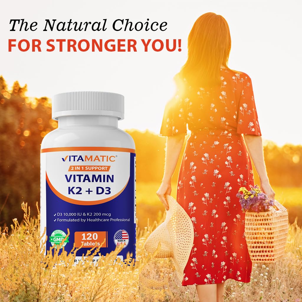 Vitamatic Vitamin D3 K2 Tablets 120 Tablets
