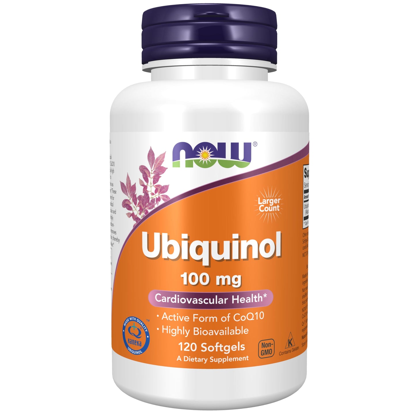 NOW Foods Ubiquinol 100 mg High Bioavailability (the Active Form of CoQ10), Softgels, 120 Count