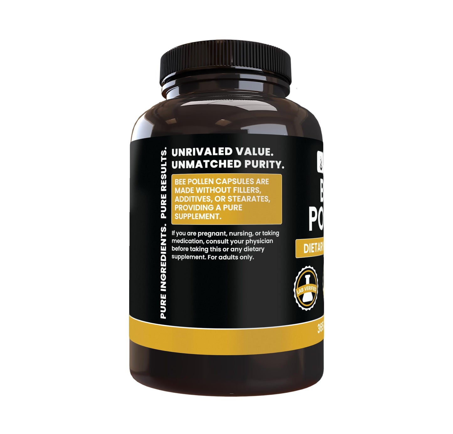 PURE ORIGINAL INGREDIENTS Bee Pollen Capsule, 365 Count
