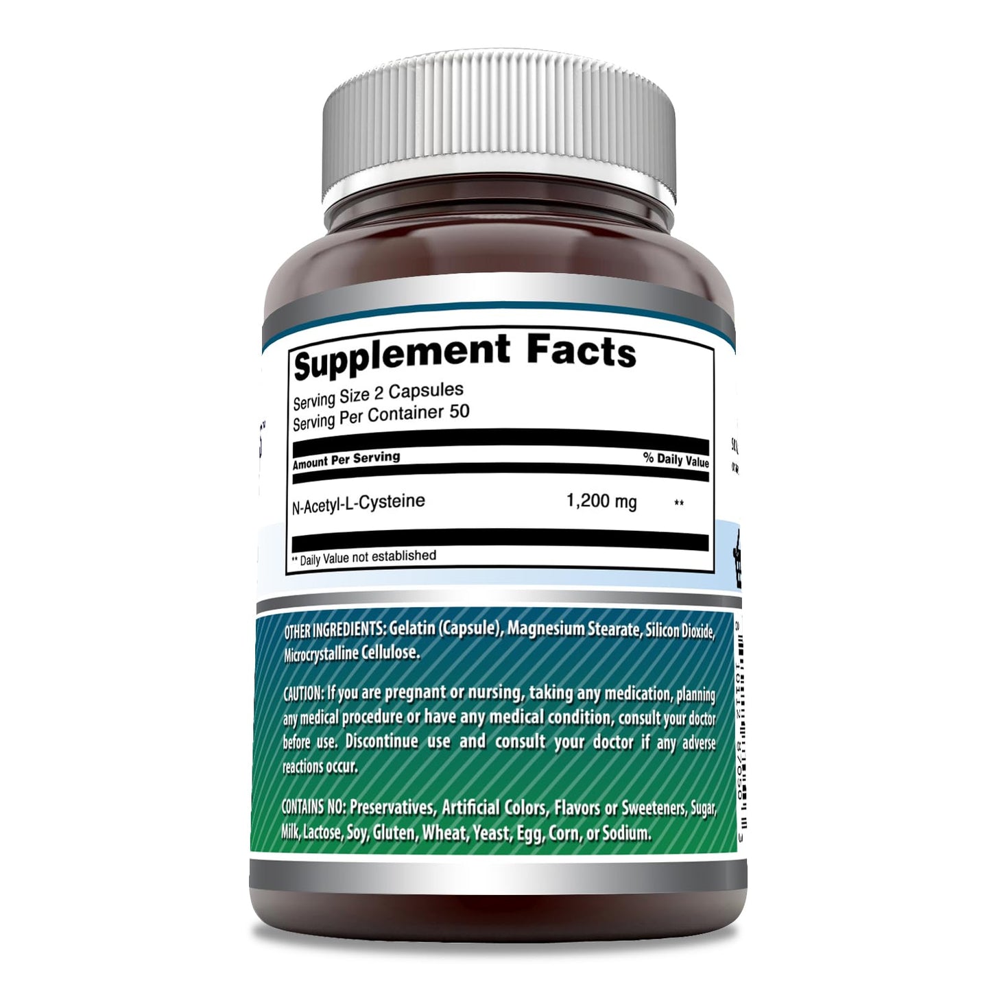 Amazing Nutrition NAC 600 mg N-Acetyl Cysteine Capsules, 100 Count