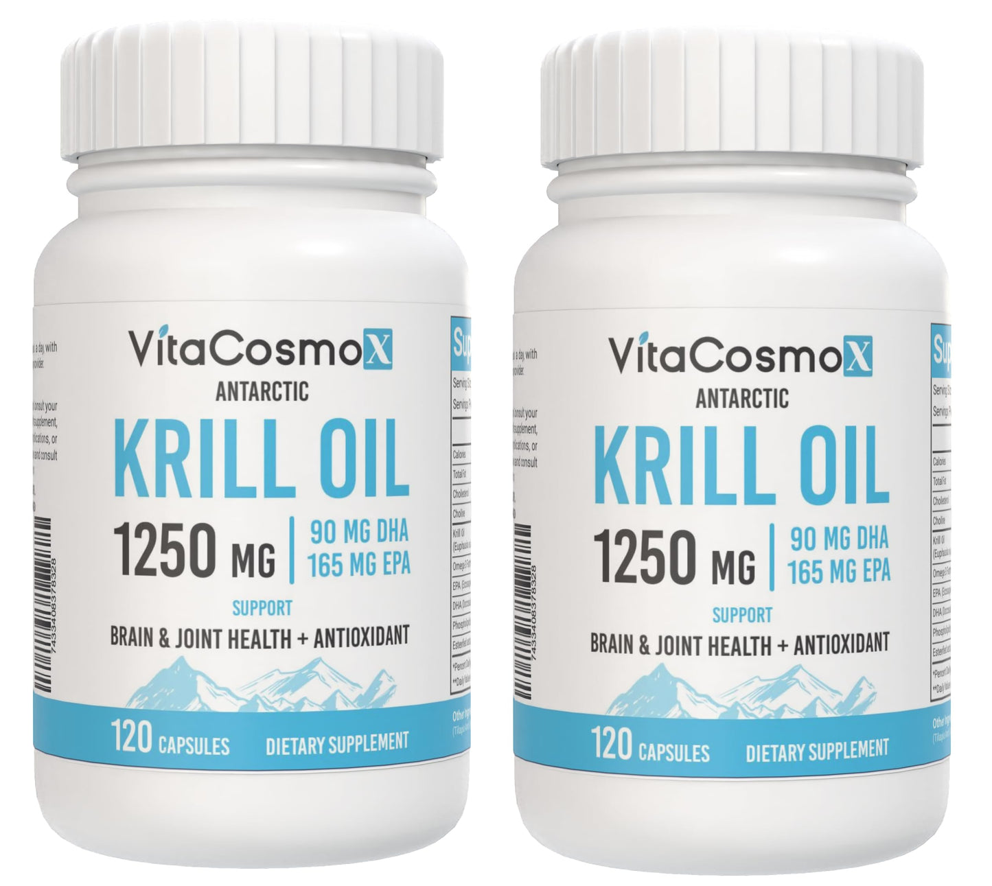 VitaCosmoX Antarctic Krill Oil Softgel 120 Count
