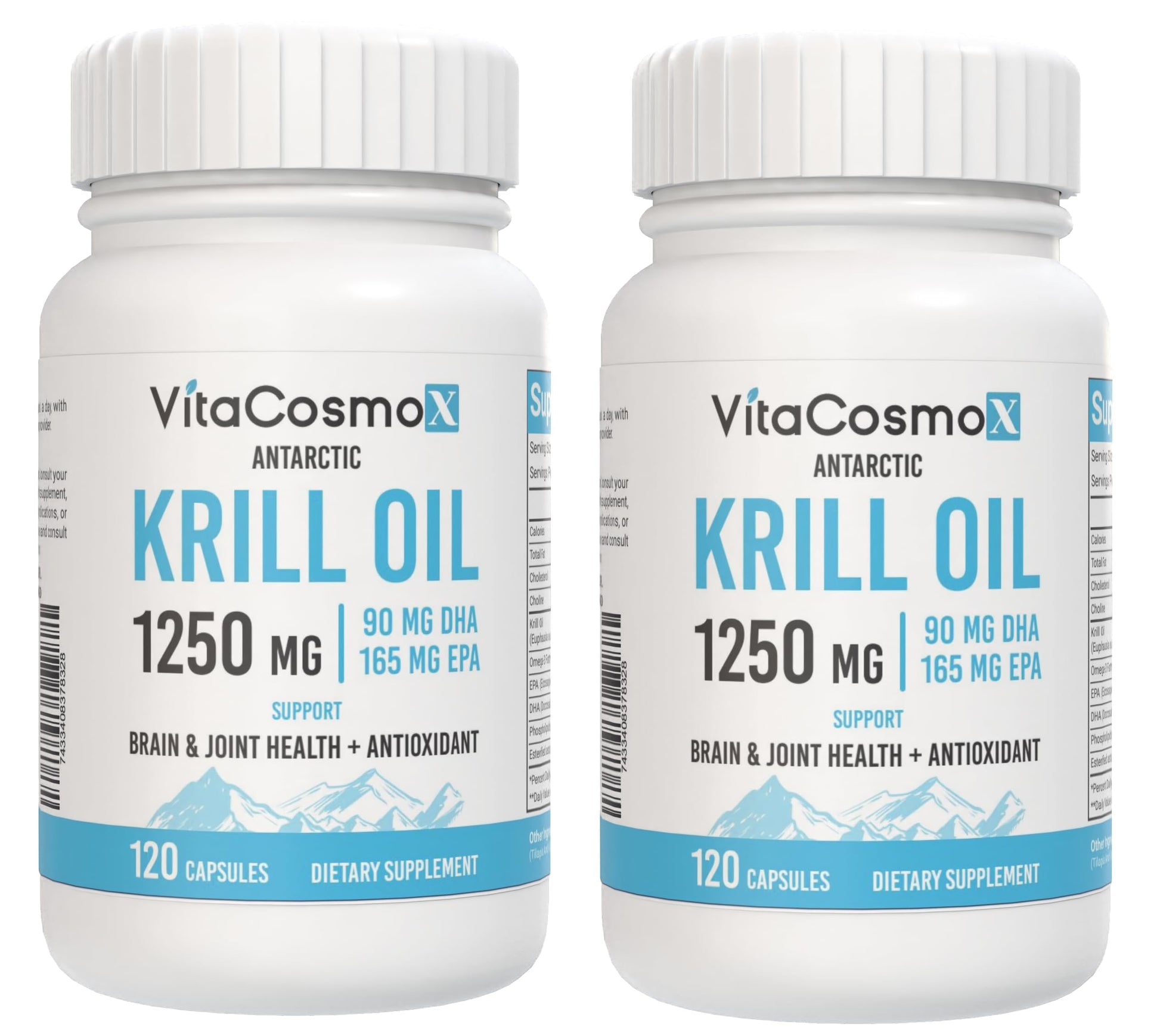 VitaCosmoX Antarctic Krill Oil Softgel 120 Count