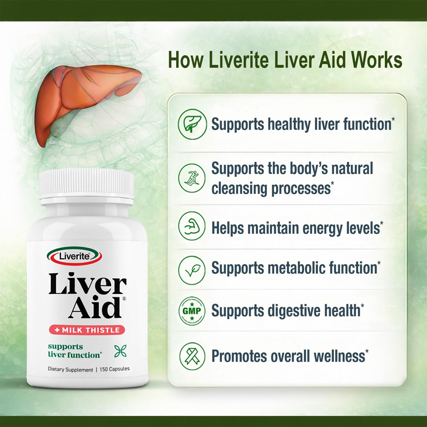 LIVERITE Liver Aid Capsules 300 Capsules