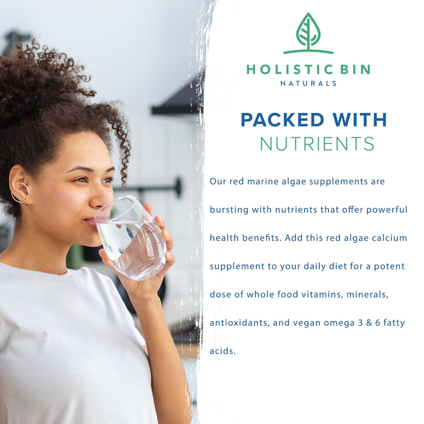 Holistic Bin Red Marine Algae Capsules Gigartina and Dumontiacea Red Algae Supplements, 40 Capsules