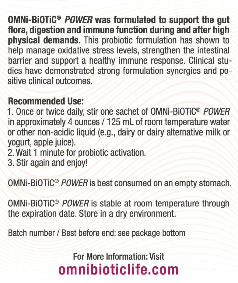 OMNi BiOTiC Power High Performance Daily Probiotic Supplement Powder 4 Ounce