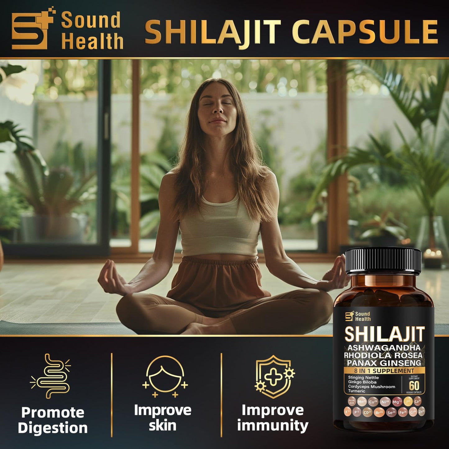 SoundHealth Irish Sea Moss & Shilajit Capsule 120 Count