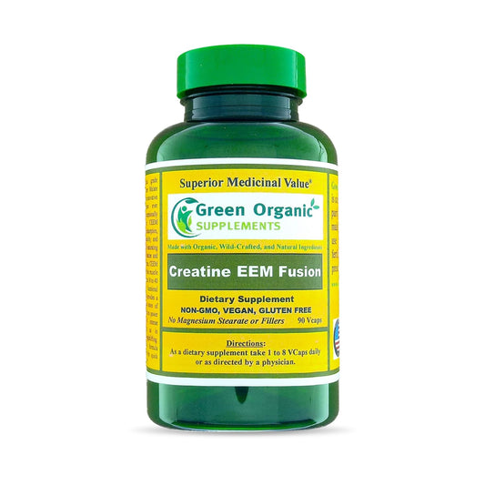 Green Organic Supplements Creatine EEM Fusion Capsules, 90 Count