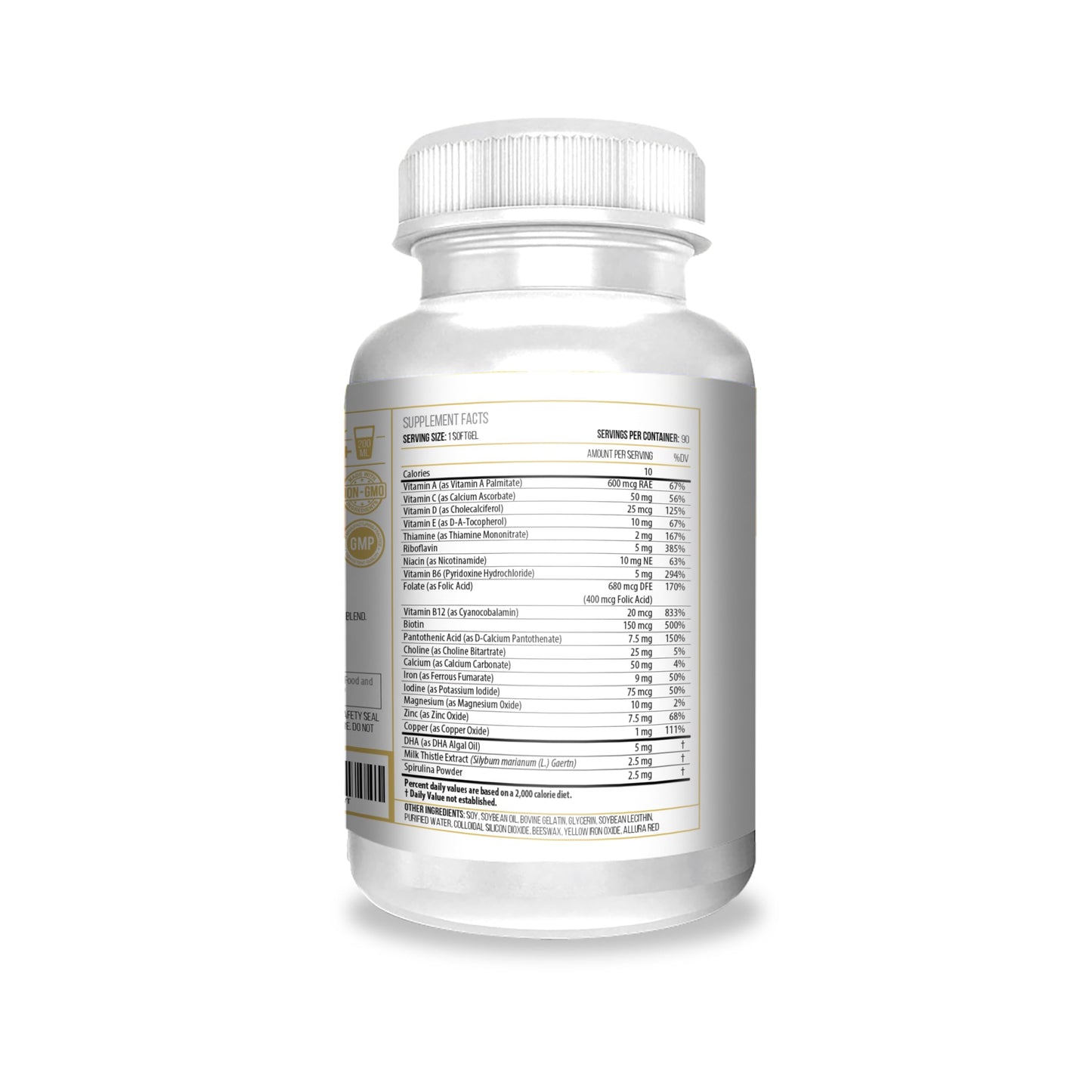 ACTIF Organic Postnatal Vitamin Softgels 90 Count