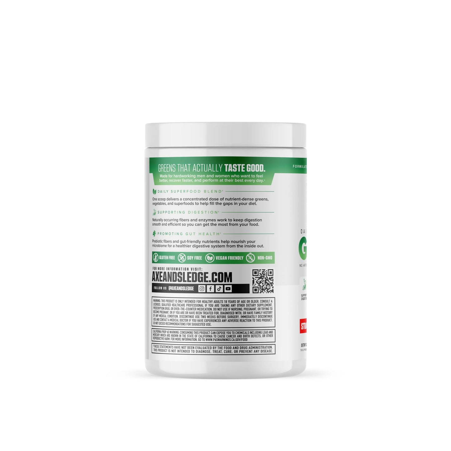 Axe & Sledge Super Greens and Reds Powder, 10.79 Ounce