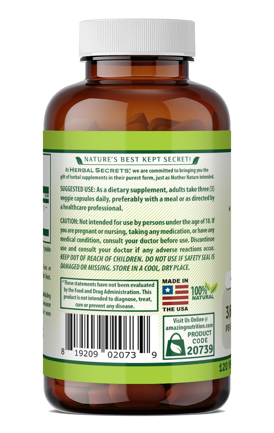 Herbal Secrets Bilberry 300 Mg Standardized 4:1 Extract Capsule, 1 Count