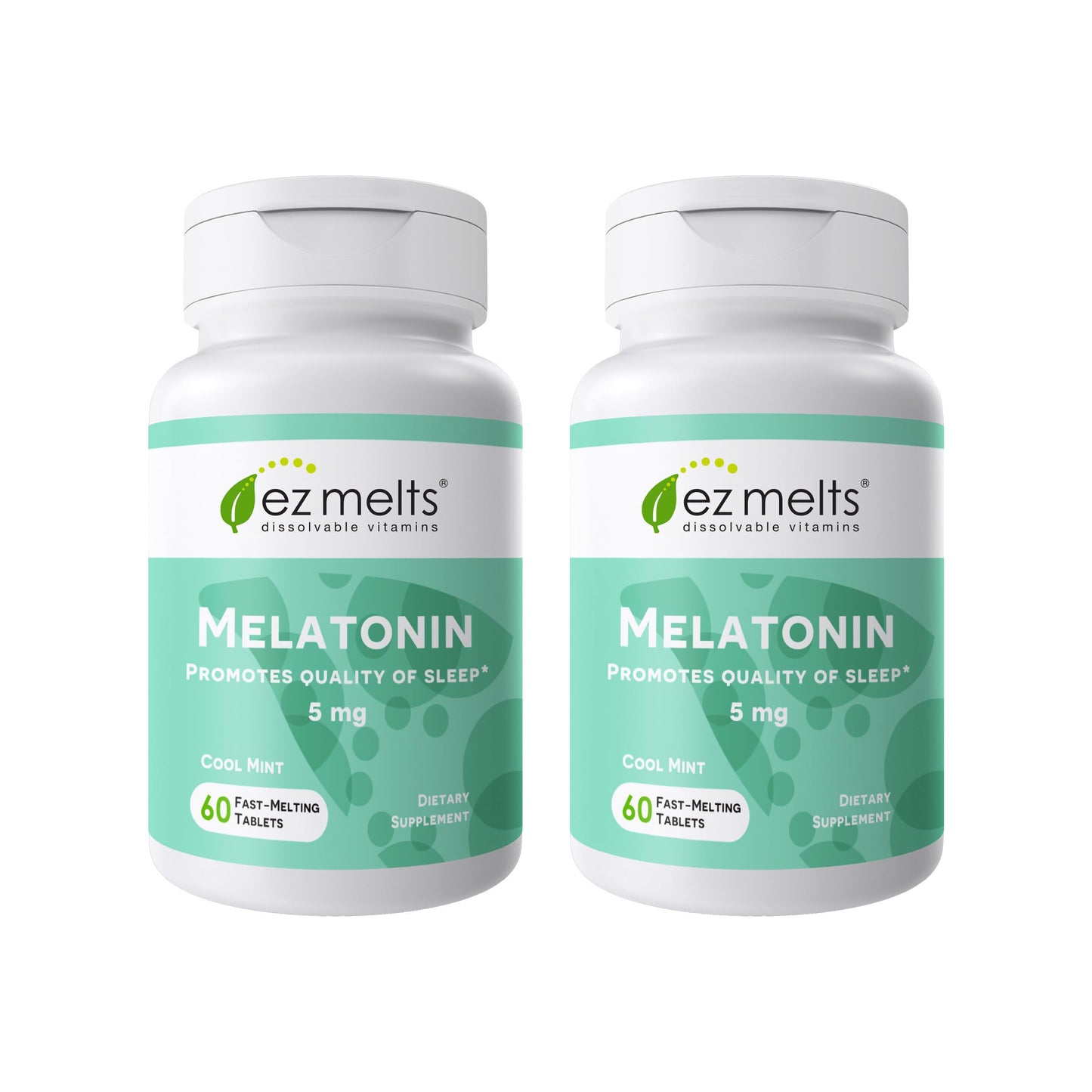 EZ Melts Melatonin Sleep Support Supplement Cool Mint Tablets 120 Tablets