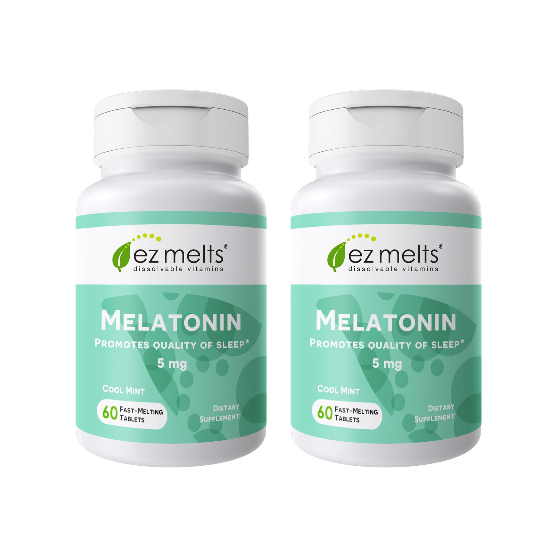 EZ Melts Melatonin Sleep Support Supplement Cool Mint Tablets 120 Tablets