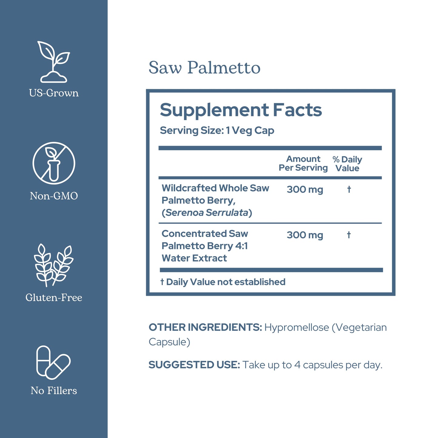 ECLECTIC INSTITUTE Fresh Freeze-Dried Saw Palmetto 600 mg, 240 Capsules