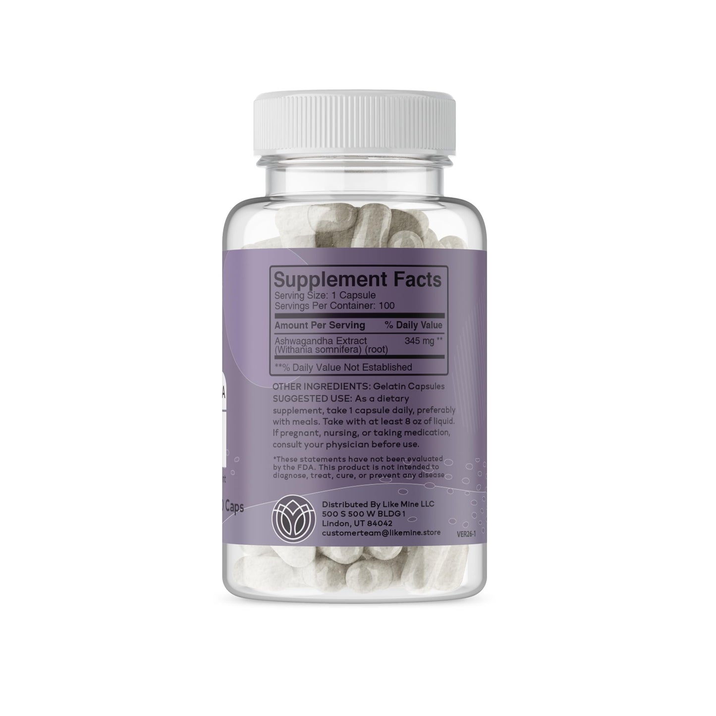 Like Mine Ashwagandha Capsule 100 Capsules