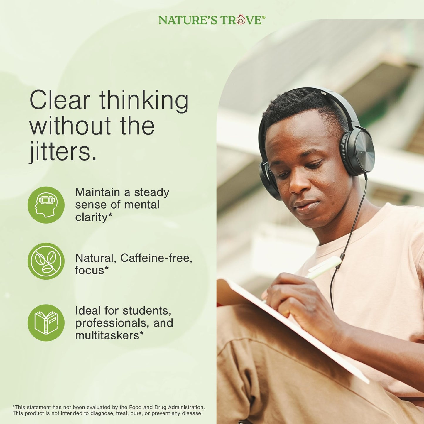 Nature's Trove L-Theanine 200mg Capsules 365