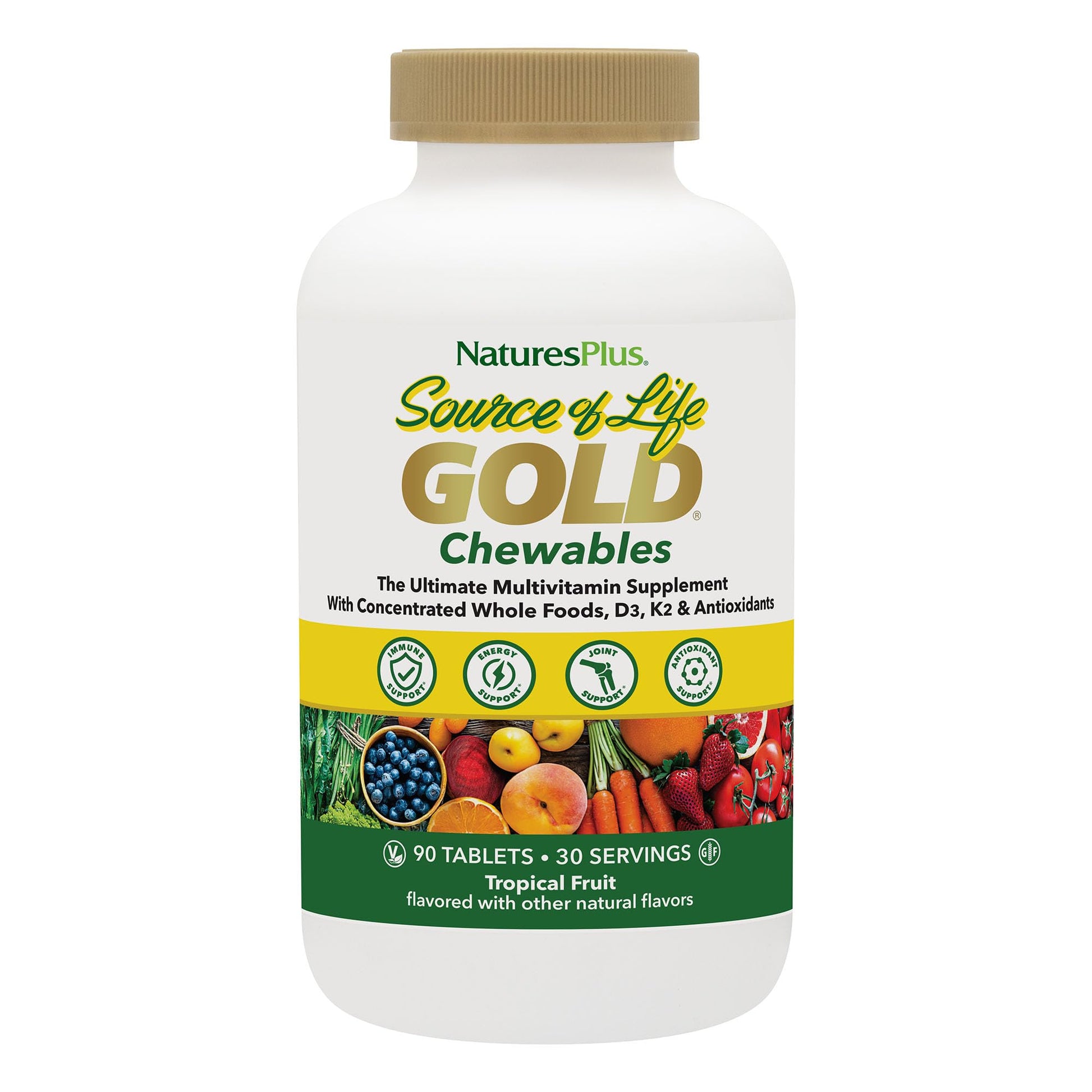 NaturesPlus Source of Life GOLD Chewables 90 Vegetarian Tablets