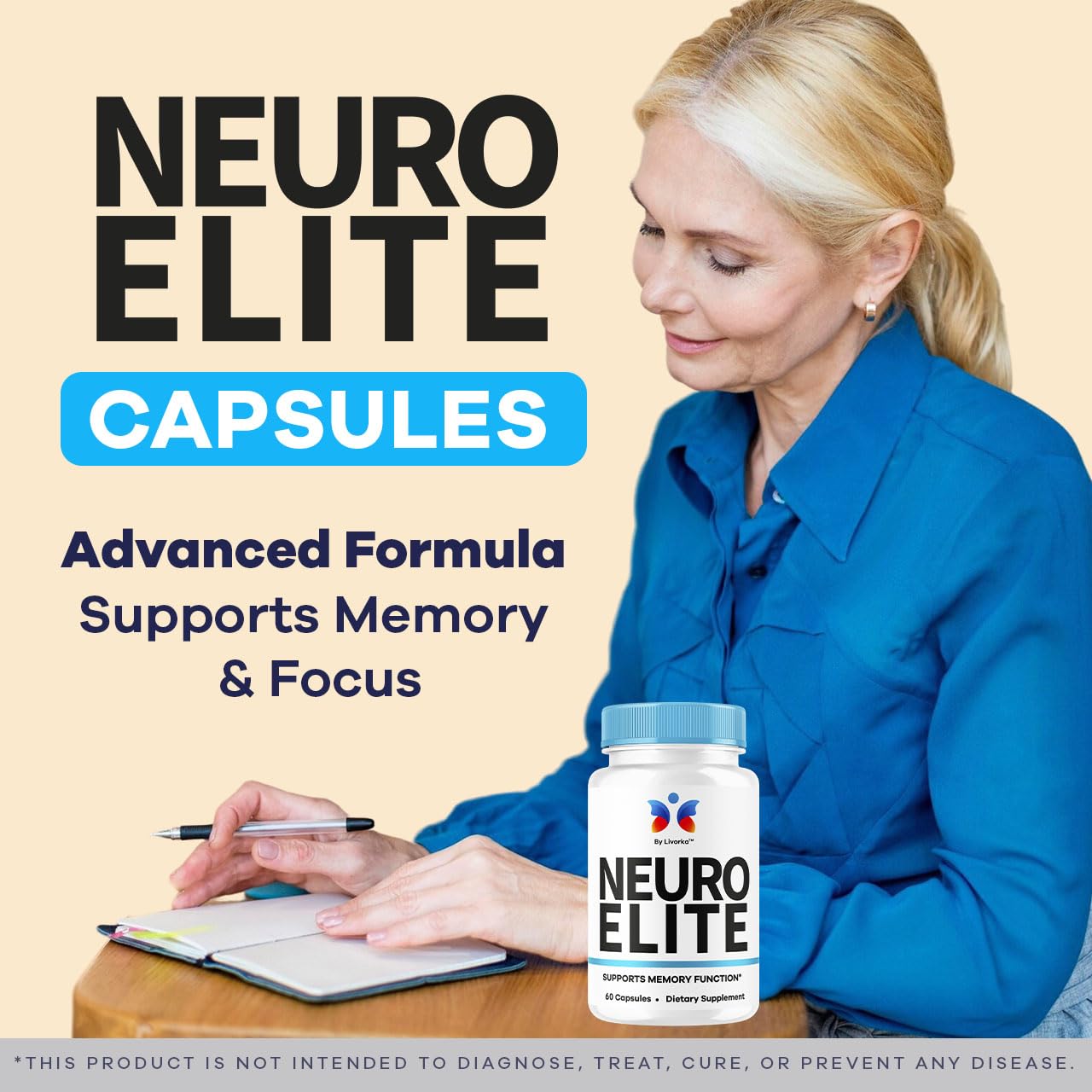 LIVORKA Neuro Elite Brain & Memory Support Capsules 60 Count