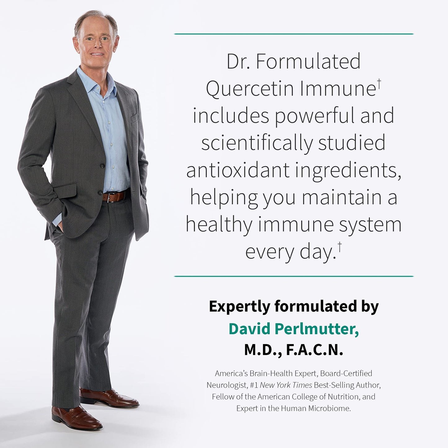Garden of Life Quercetin Once Daily Immune System Support with Vitamin C, D & Probiotics – Dr Formulated, Immune Health, Respiratory & Skin Health, Gluten Free, Non-GMO, 60 Vegetarian Tablets