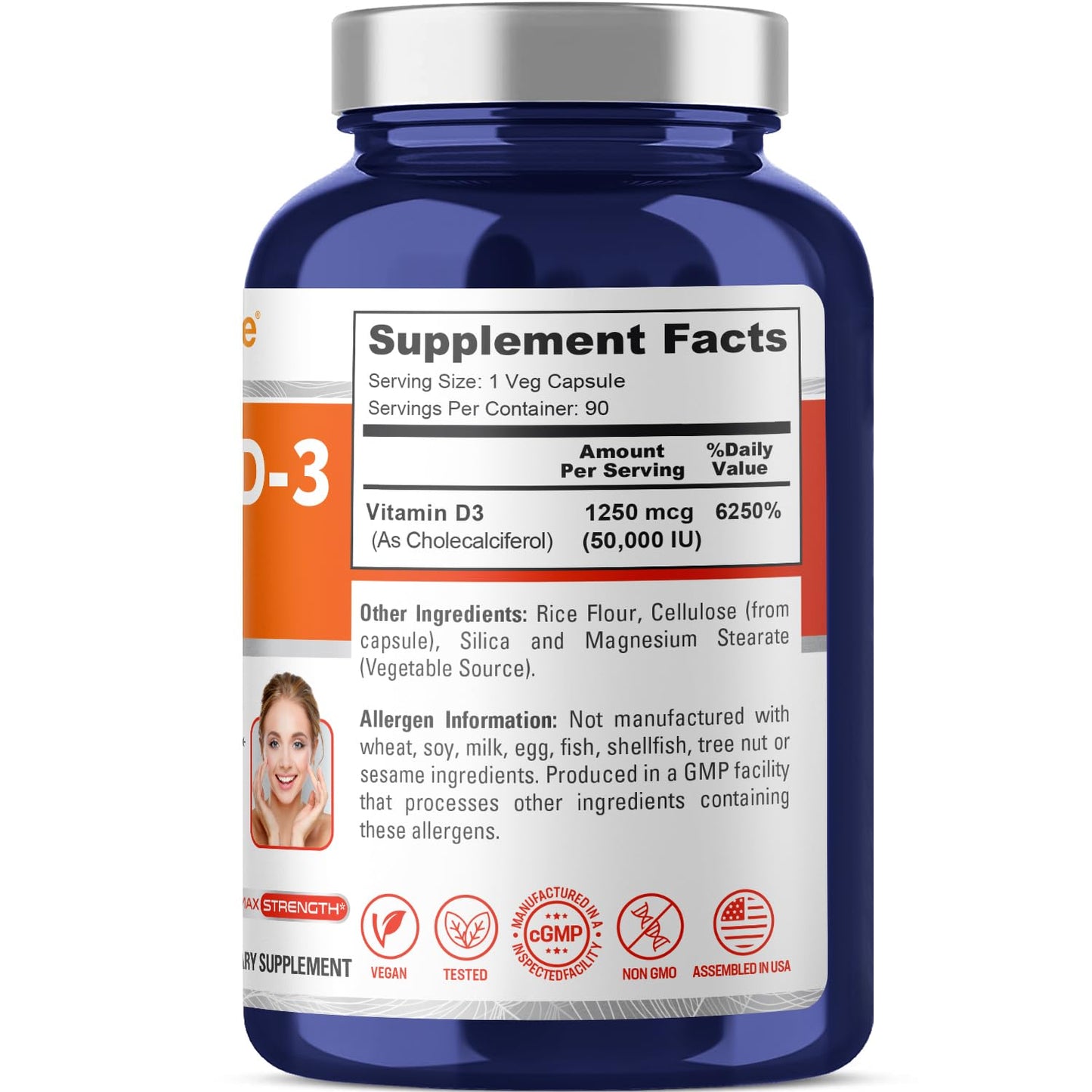 NusaPure Vitamin D3 Capsule 90 Capsules