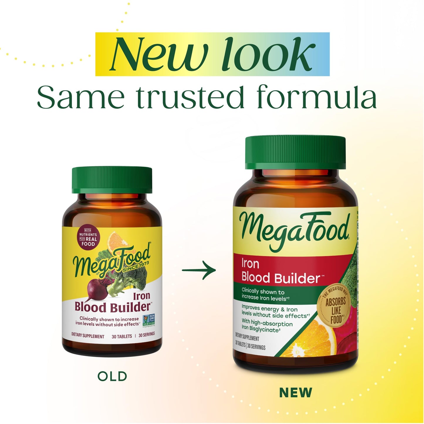MegaFood Blood Builder Iron Supplement Tablet, 30 Tablets