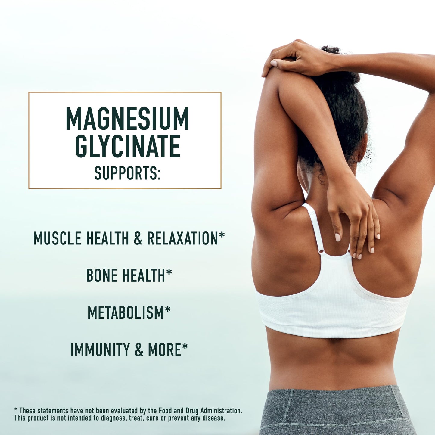 SMNutrition Magnesium Glycinate 400mg, Chelated Magnesium Glycinate, Maximum Absorption, 120 Capsules