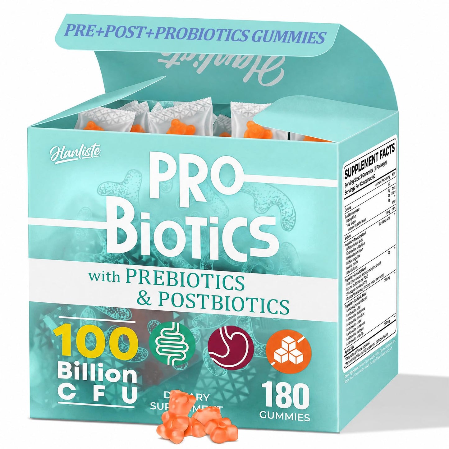 Hanliste Probiotic Gummies 180 Count