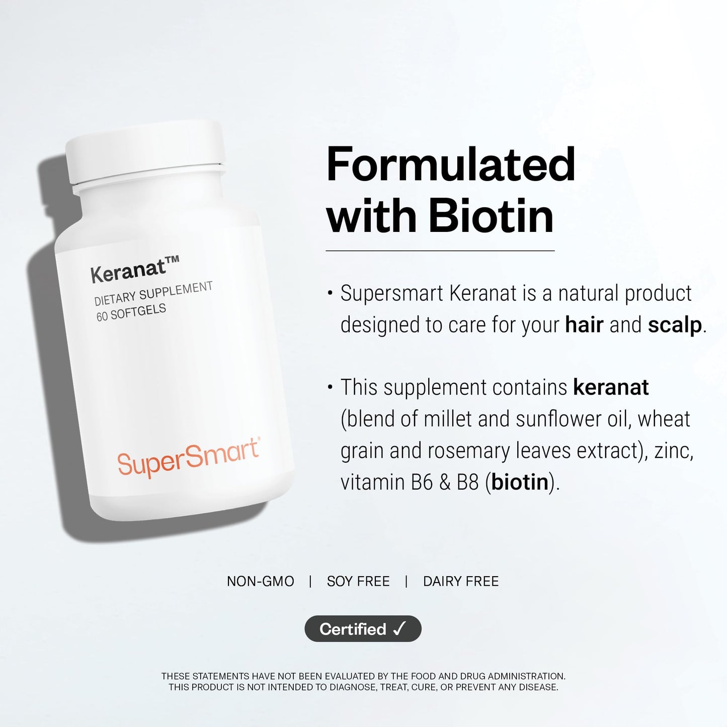 Supersmart Keranat Advanced Formula with Biotin Softgels 60 Count