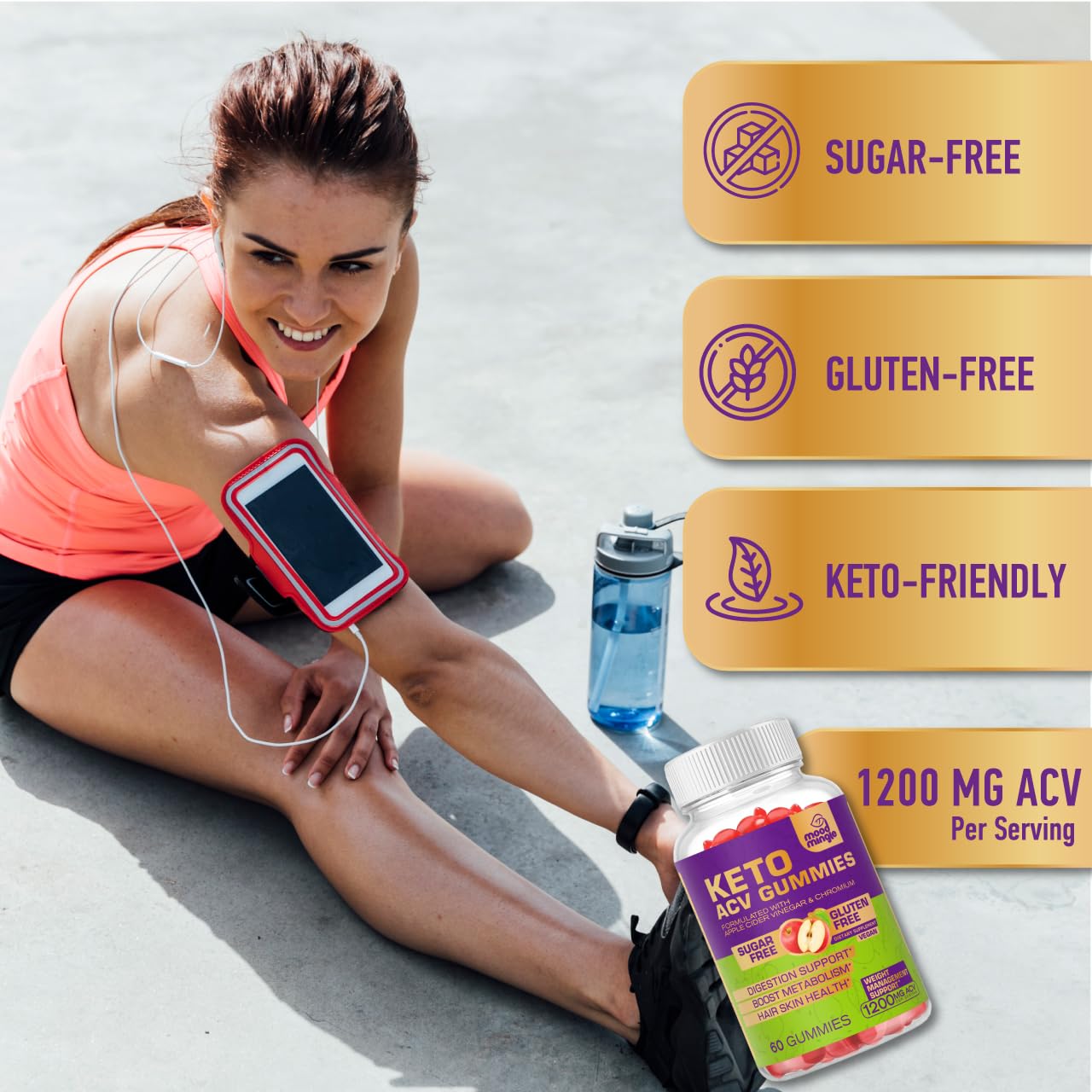 Mood Mingle Keto ACV Gummies 120 Count