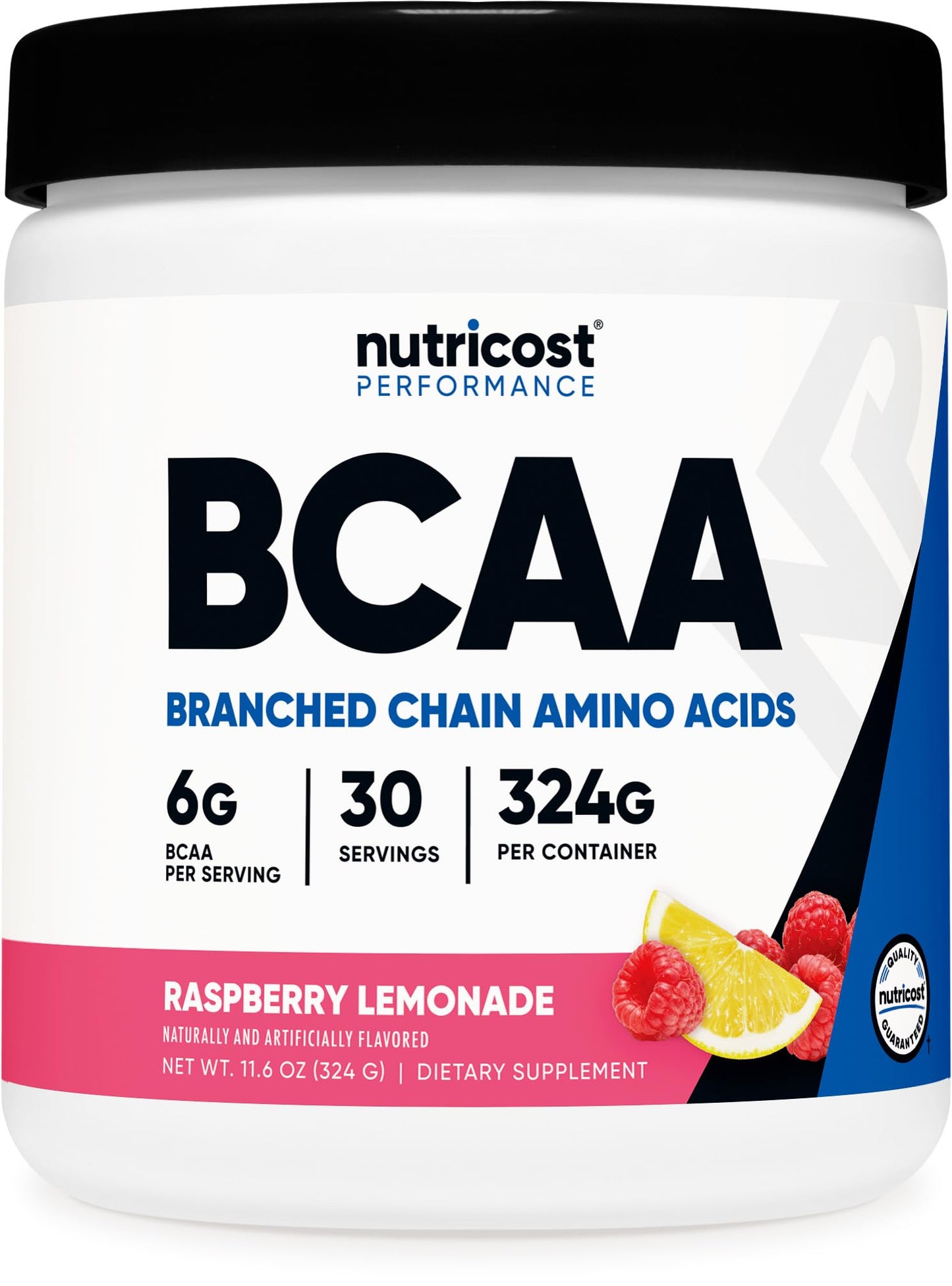 Nutricost BCAA Powder 2:1:1 Raspberry Lemonade, 30 Servings, 10.72 Ounce