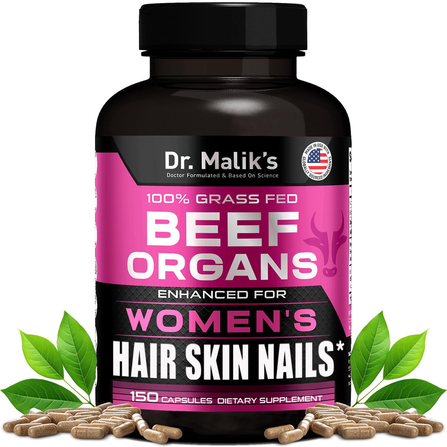 MD Supplements Primal Beef Organ Supplement for Women Capsule 150 Count