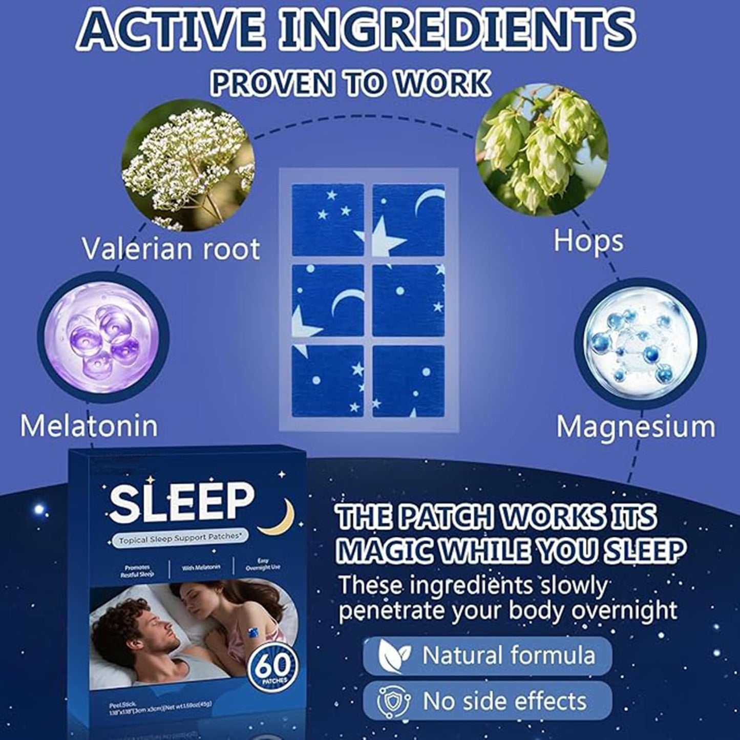 NEIOM Sleep Patches for Adults 60 Tablets