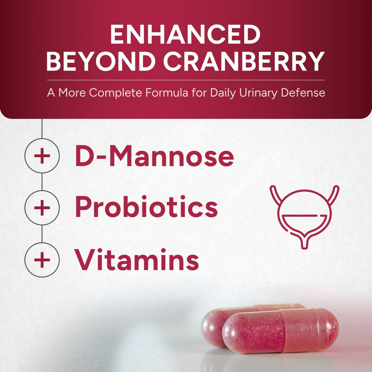 PRVNT Urinary Tract Defense with Cranberry PAC, D-Mannose, Probiotics & Vitamins, 60 Capsules
