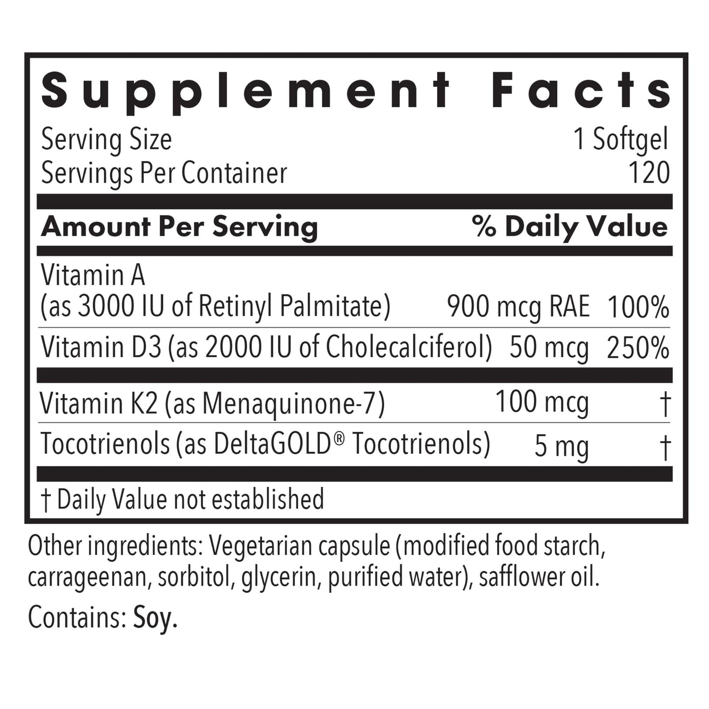 Allergy Research Group Vit D3 Complete Softgels 120