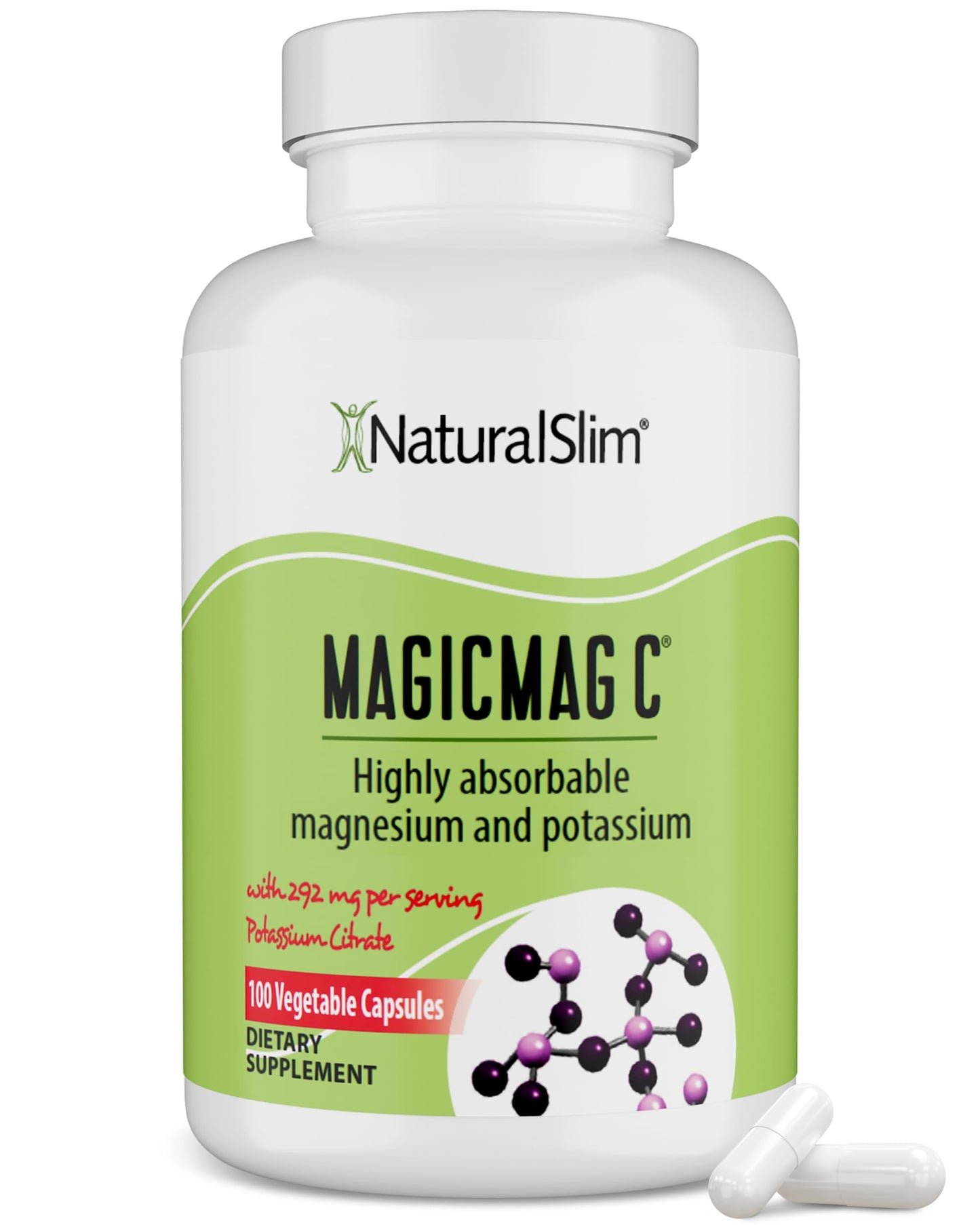NaturalSlim MagicMag C Magnesium Citrate Capsules 100 Capsules