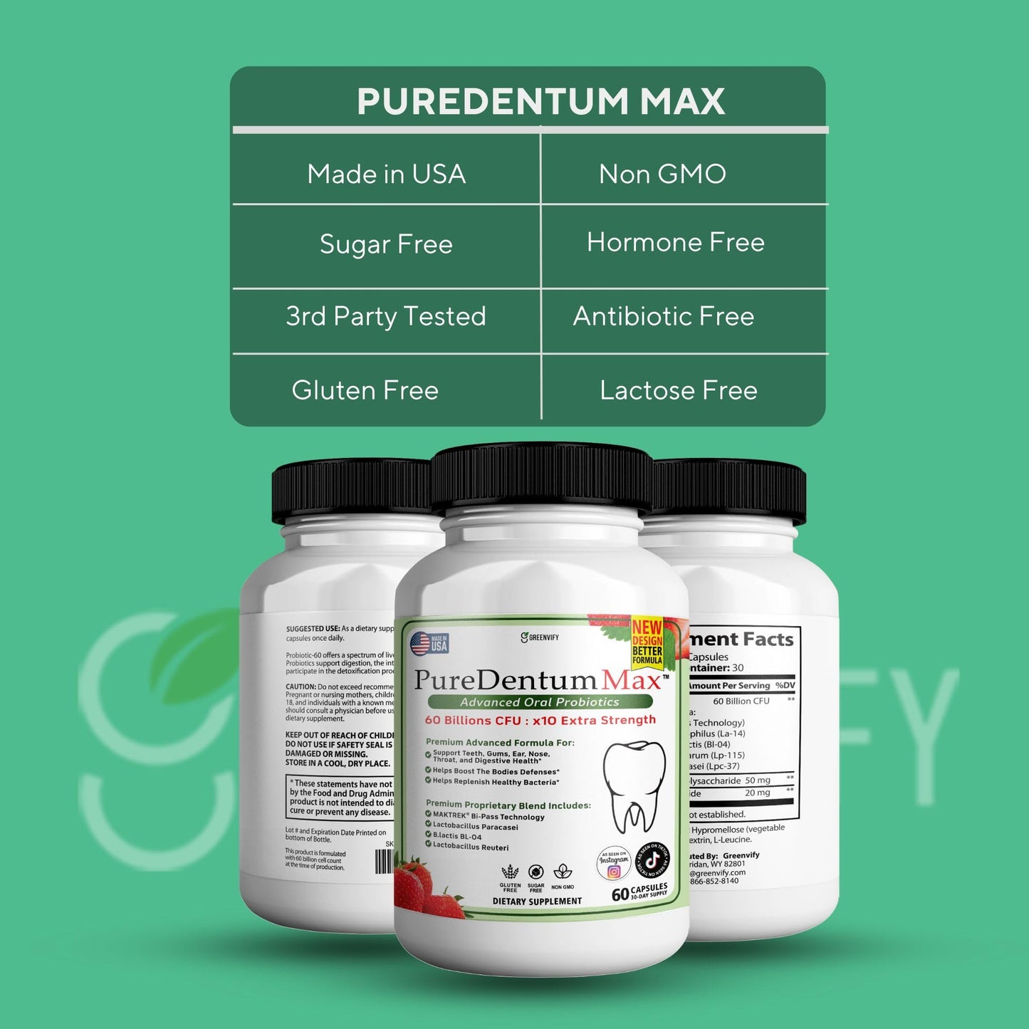 ProDentim Max PureDentum for Gums and Teeth Health & Fresh Breath - 40 Billion CFU Advanced Oral Probiotics for Mouth Bad Breath Capsule, 600 Count