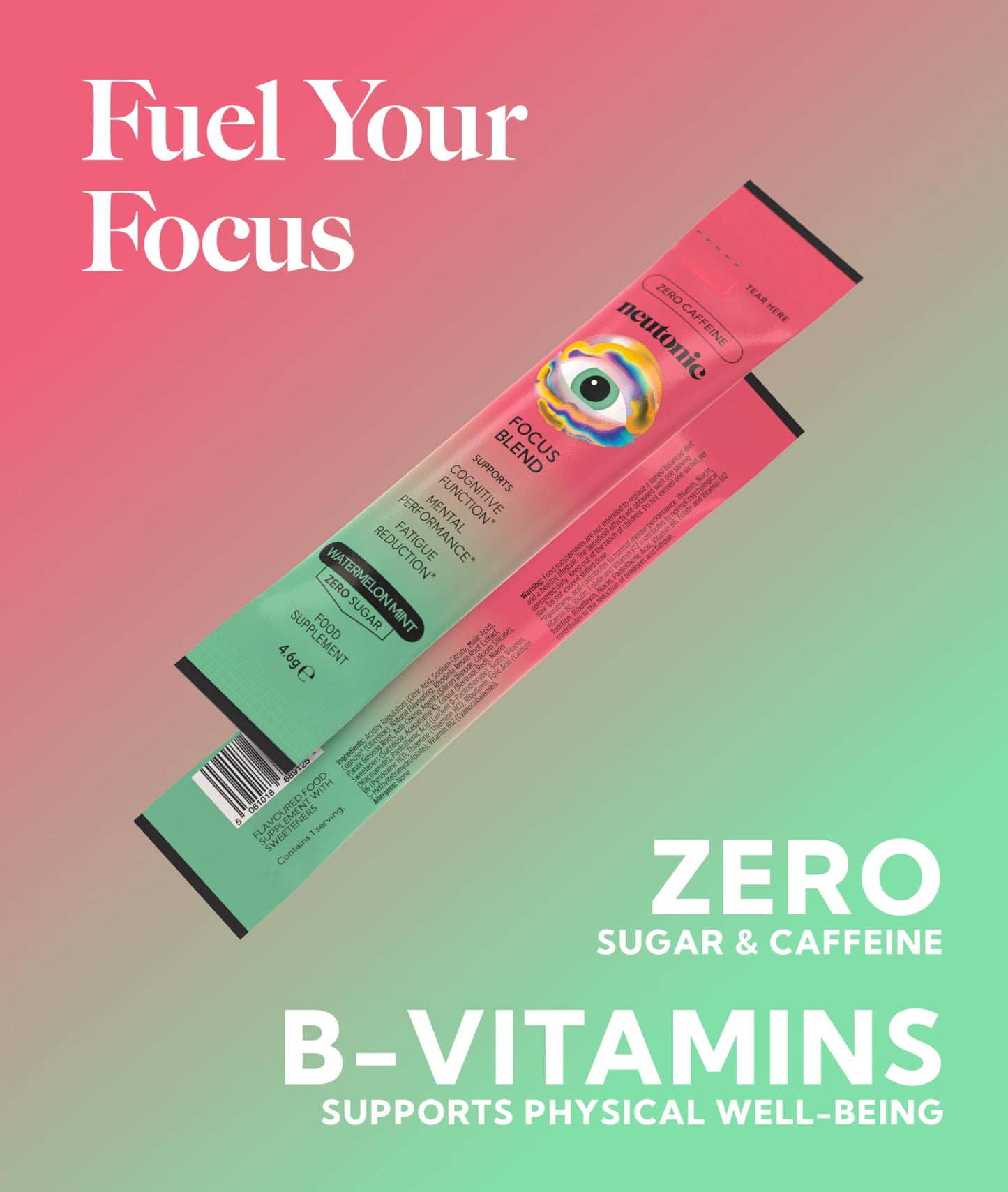 Neutonic Nootropic Focus Blend Powder, 16 Sticks