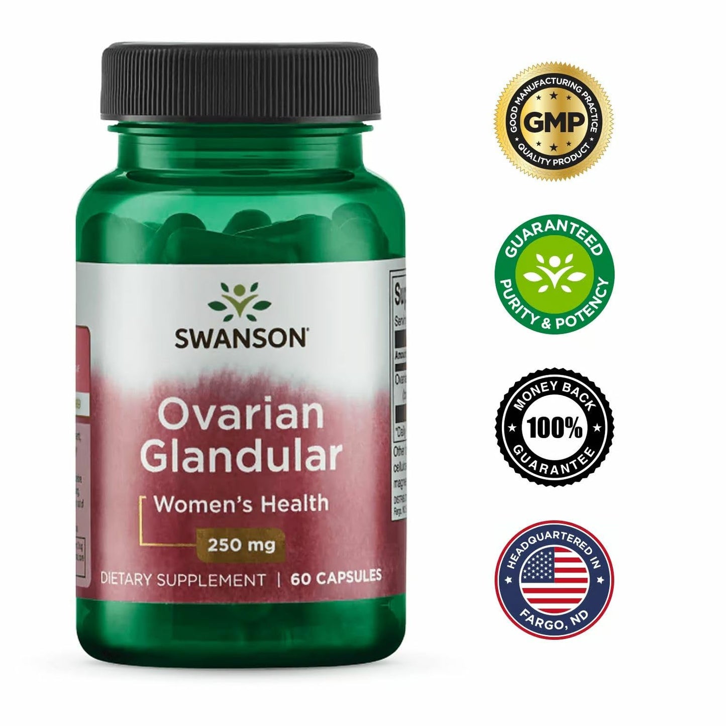Swanson Ovarian Glandular 180 Capsules