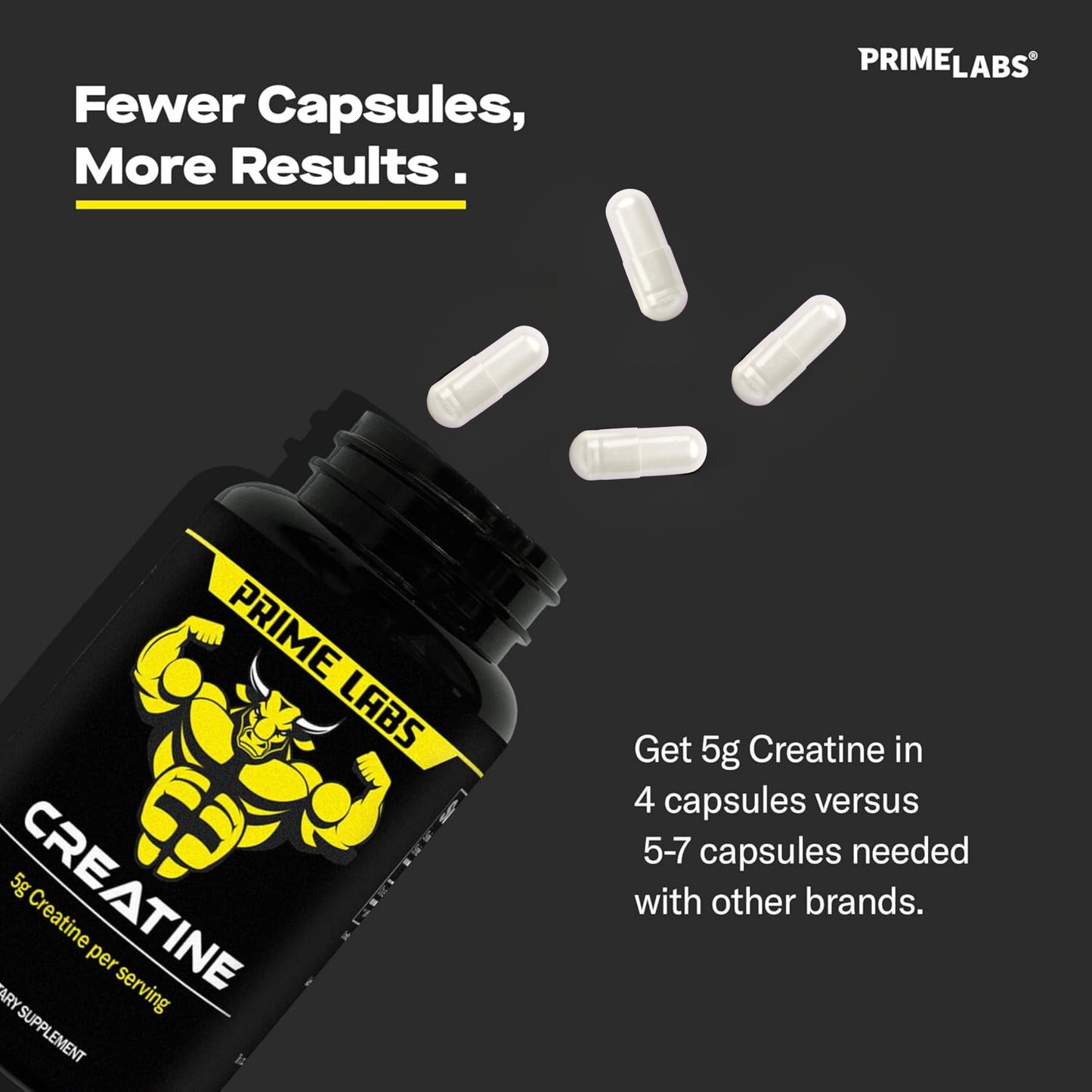 Prime Labs Prime Test + Creatine Capsules, 180 Capsules