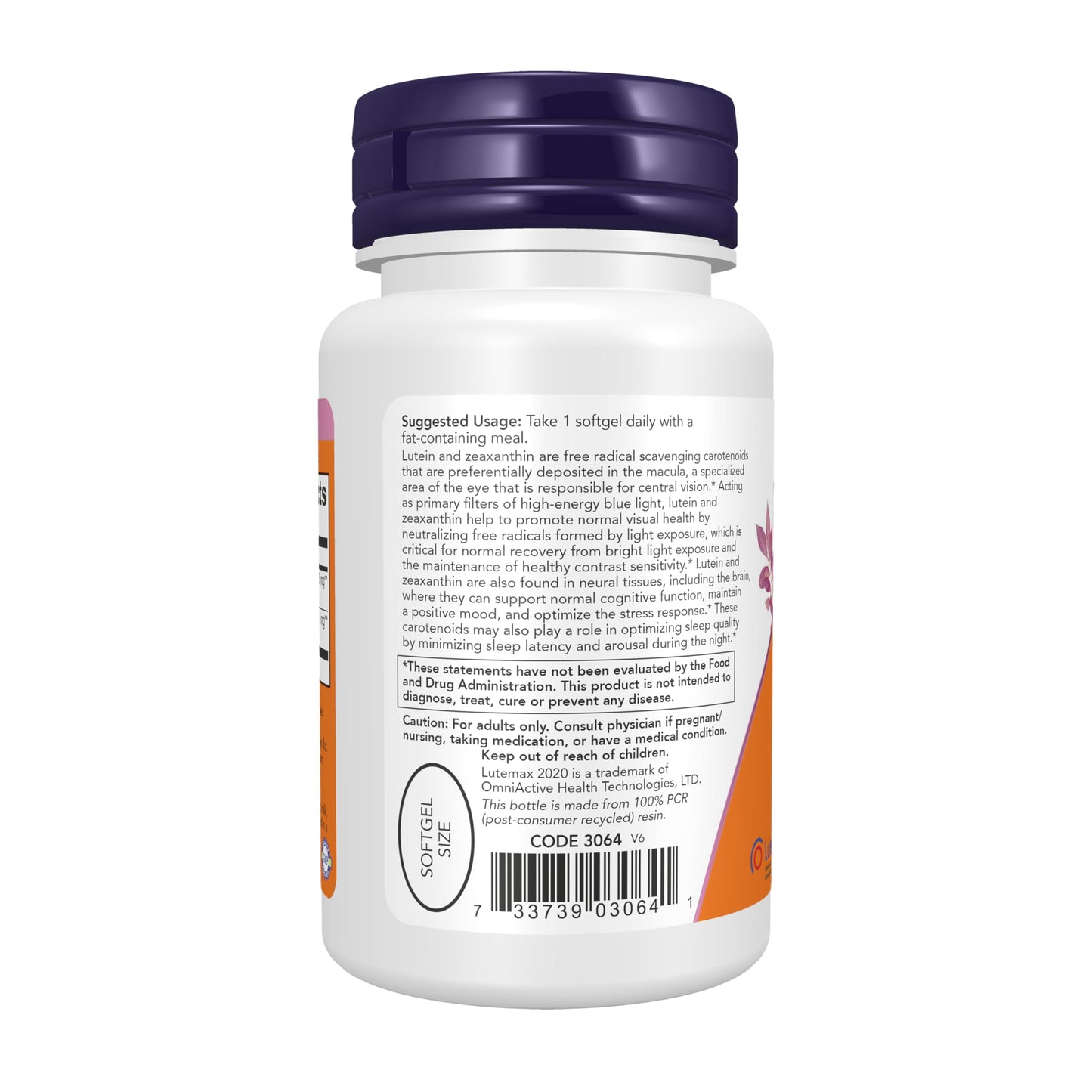 NOW Foods Lutein & Zeaxanthin with 25 mg Lutein and 5 mg Zeaxanthin Softgels, 60 Count