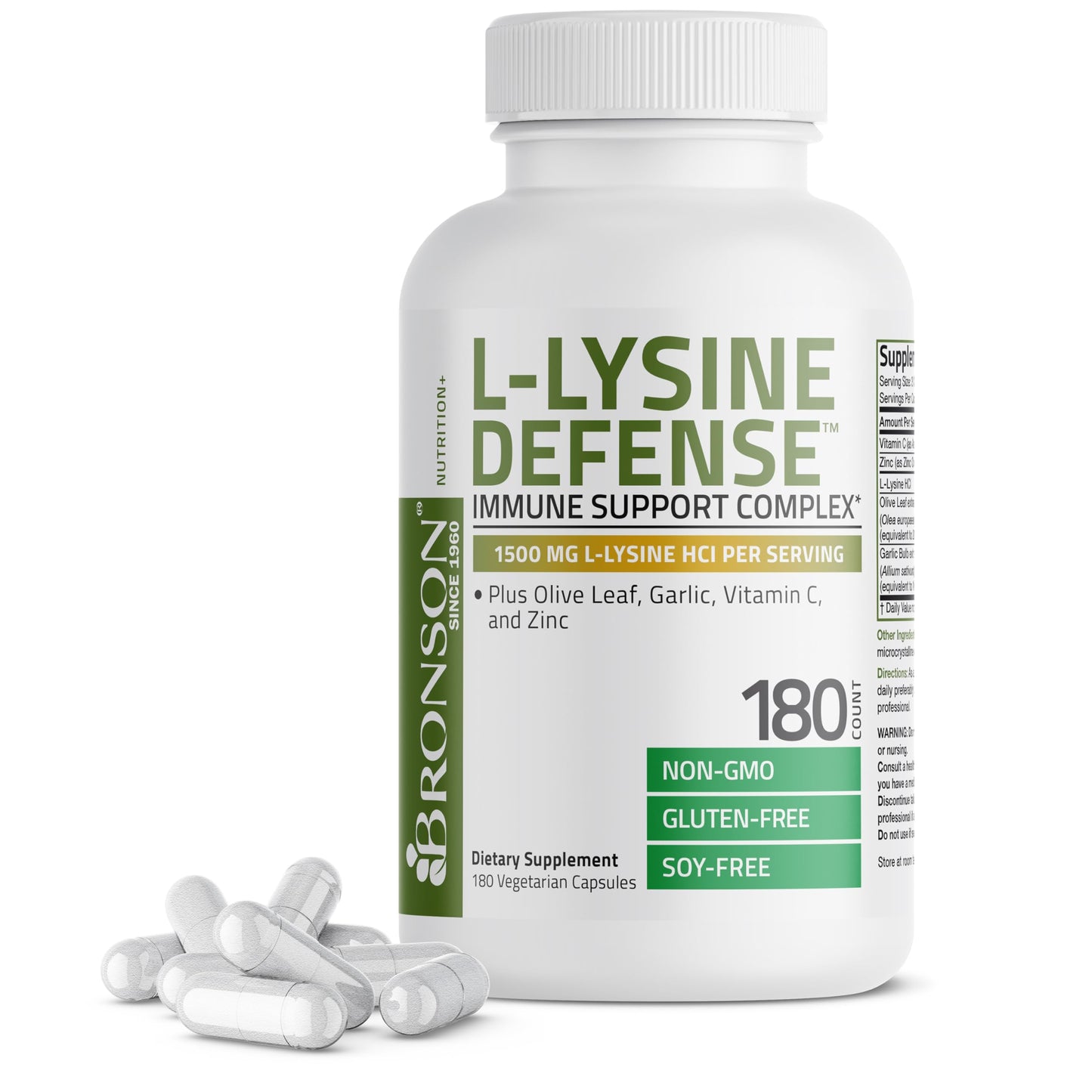 Bronson L-Lysine Defense Immune Support Complex Capsules 180