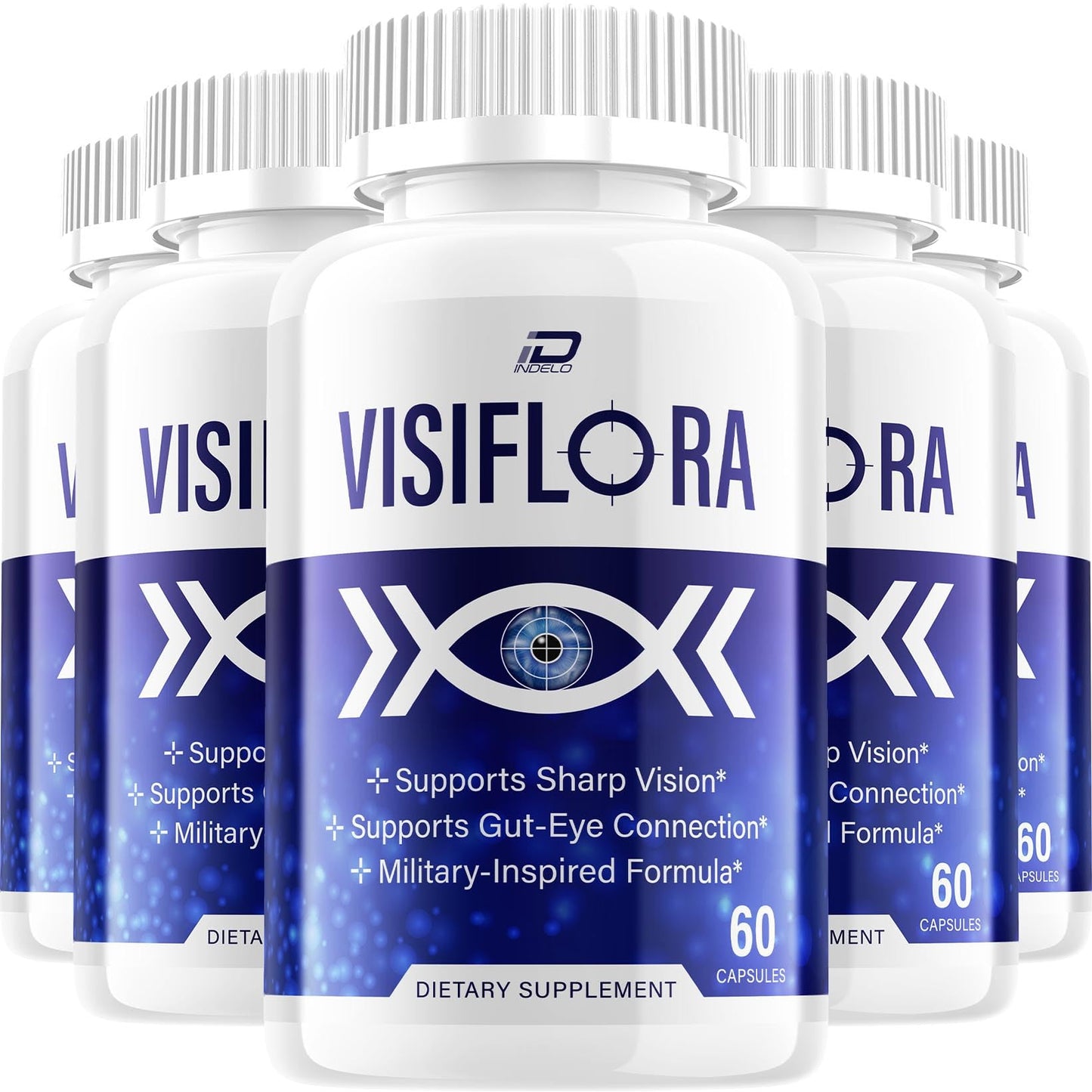 Indelo Visiflora Visual Support Supplement Capsules, 300 Capsules