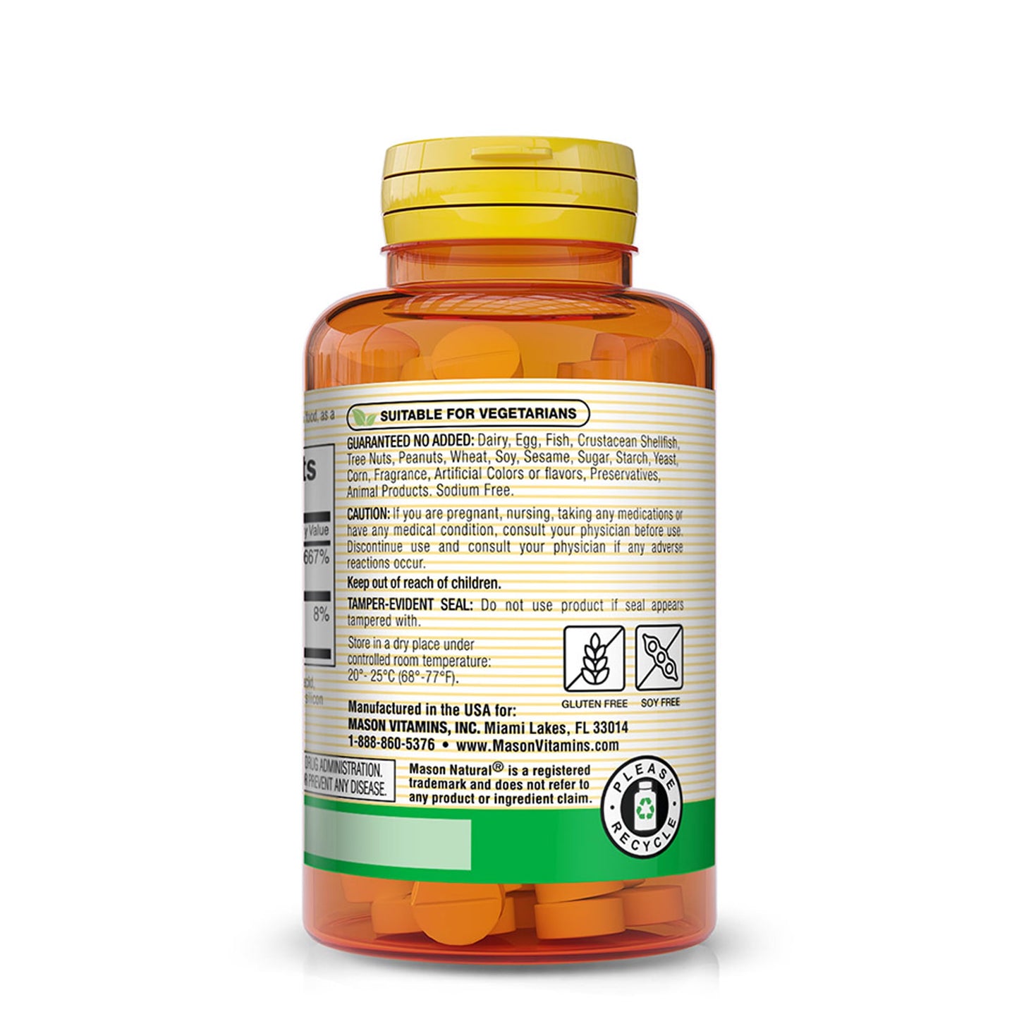 MASON NATURAL Vitamin B12 1000 mcg with Calcium Tablet, 60 Tablets